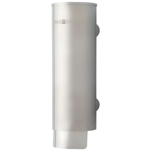 Dosatore sapone cilindrico Nofer 300 ml acciaio satinato 03024.S