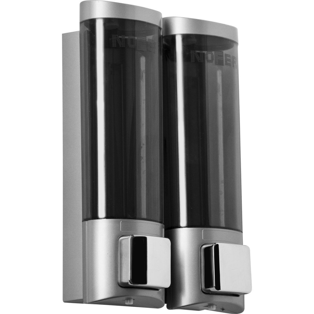 Dosatore sapone doppio Nofer Classic 2 x 200 ml ABS fume 03032.T