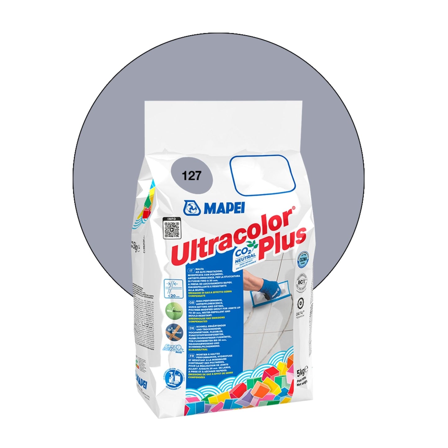 SIGILLANTE ULTRACOLOR PLUS - MAPEI malta cementizia per fughe per eccellenza. Antimuffa, idrorepellente