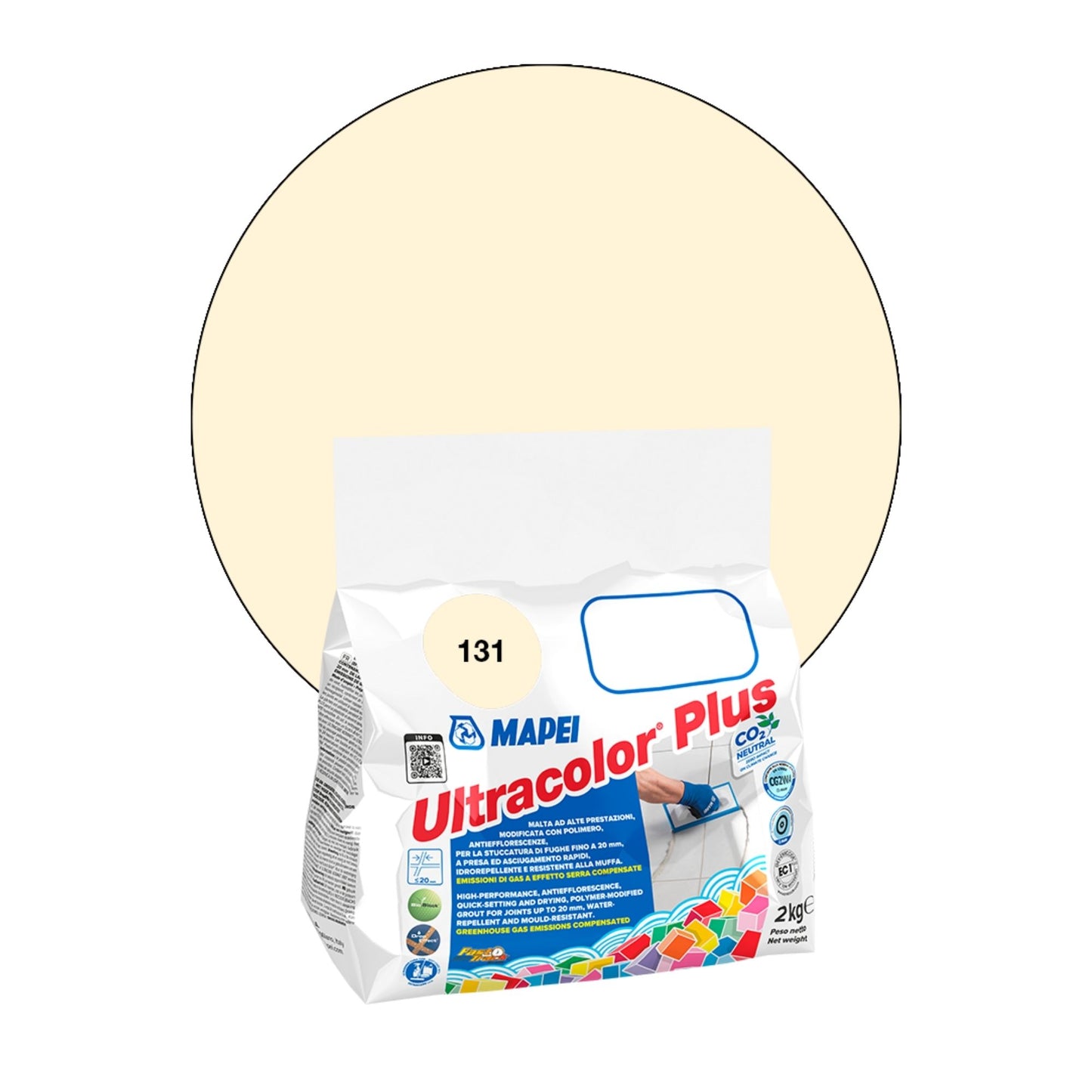 SIGILLANTE ULTRACOLOR PLUS - MAPEI malta cementizia per fughe per eccellenza. Antimuffa, idrorepellente