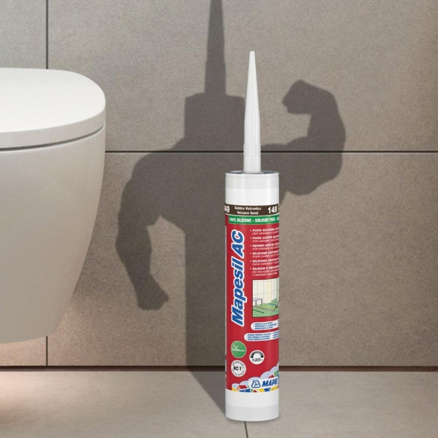 MAPESIL AC 310ml - MAPEI sigillante antimuffa resistente all’acqua per fughe bagno vetri telai finestre e porte