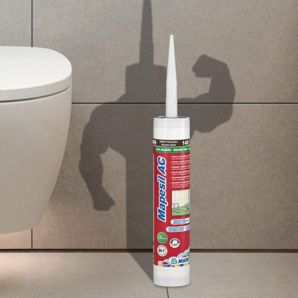 MAPESIL AC 310ml - MAPEI sigillante antimuffa resistente all’acqua per fughe bagno vetri telai finestre e porte