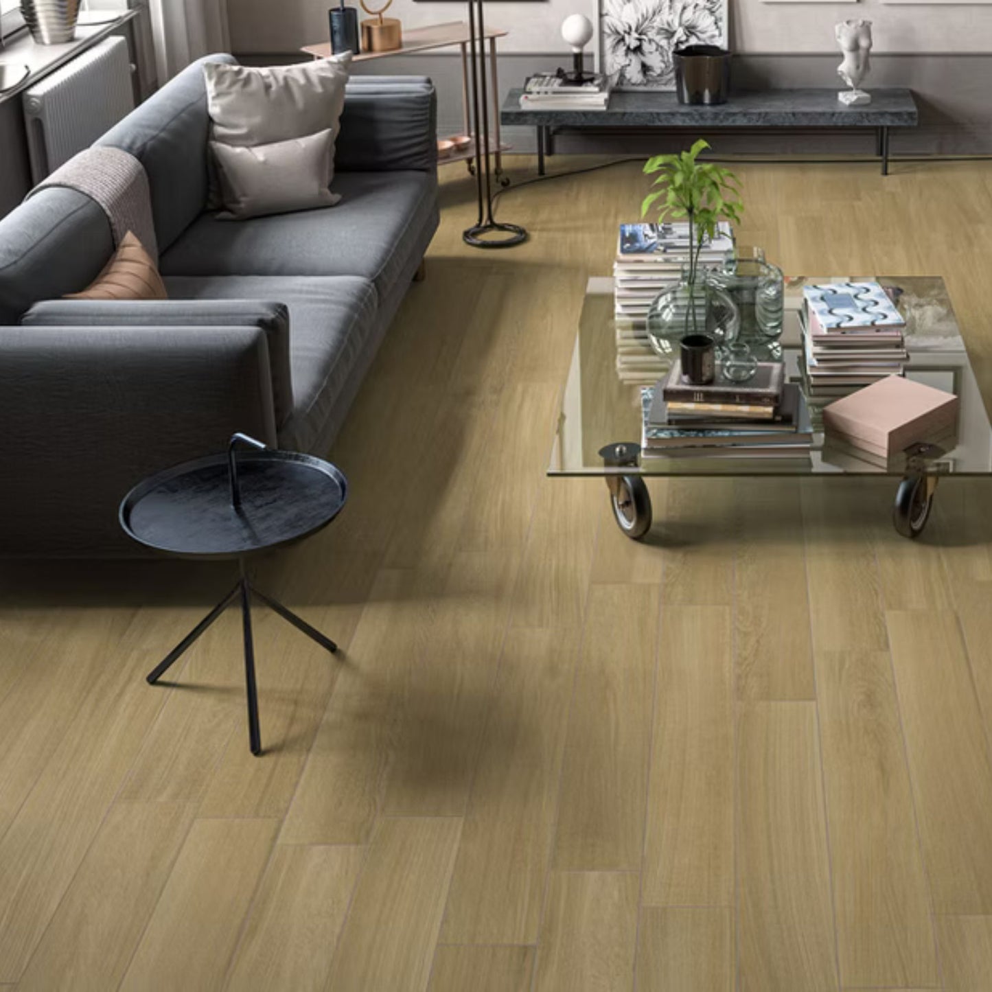 Piastrella TENDER ROVERE 20x120mm - IDEA CERAMICA elegante gres effetto legno naturale, per pavimenti interni