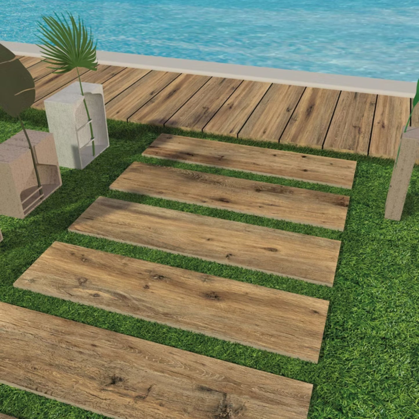 CHALET SAVOIA ITALIA Piastrelle in gres porcellanato effetto legno 20×120 cm per pavimenti interni ed esterni