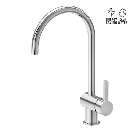 Newform Ergo Miscelatore Lavello Cucina con Bocca Girevole e Doccia Estraibile Doppio Getto