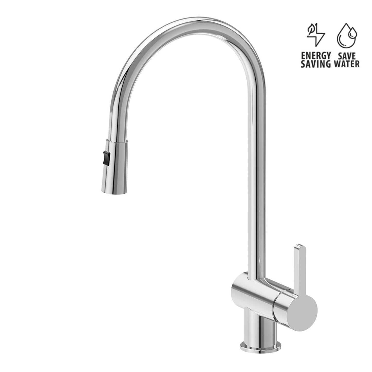 Newform Ergo Miscelatore Lavello Cucina con Bocca Girevole e Doccia Estraibile Doppio Getto