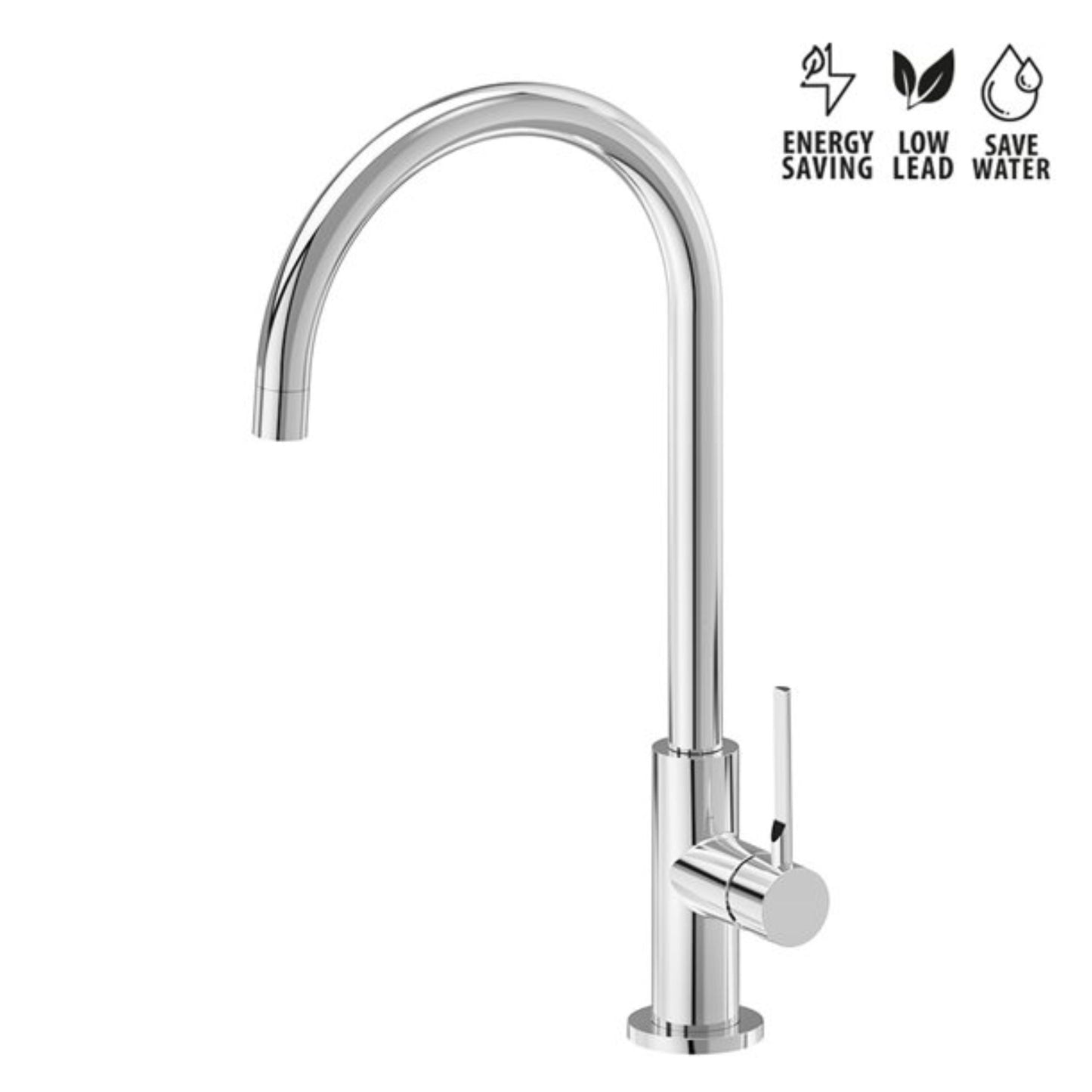 Miscelatore Cucina Newform Maki Design Moderno per Lavello in Acciaio Inox