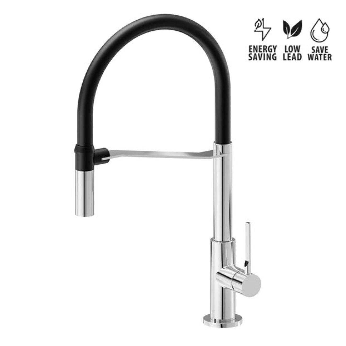 Miscelatore Cucina Newform Maki Design Moderno per Lavello in Acciaio Inox