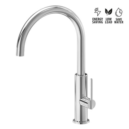 Miscelatore Cucina Newform Konbu Design Moderno Finiture Soft Maple Eucalypt e Cortex Alta Qualità