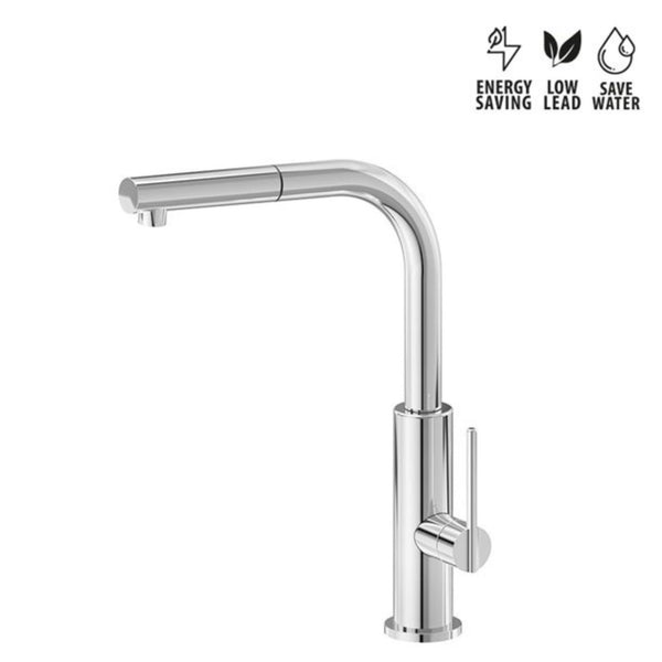 Miscelatore Cucina Newform Konbu Design Moderno Finiture Soft Maple Eucalypt e Cortex Alta Qualità