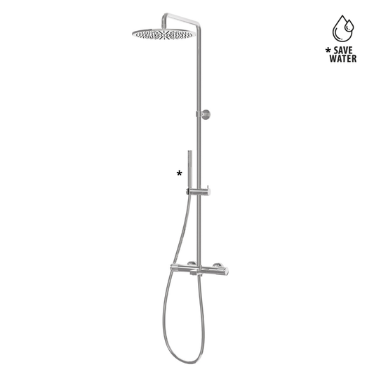Colonna Vasca Termostatica Freestanding Newform Ionika con Soffione e Doccetta