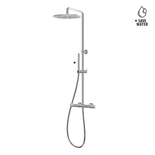 Colonna Doccia Termostatica Newform Ionika con Soffione e Doccetta – Design Classico