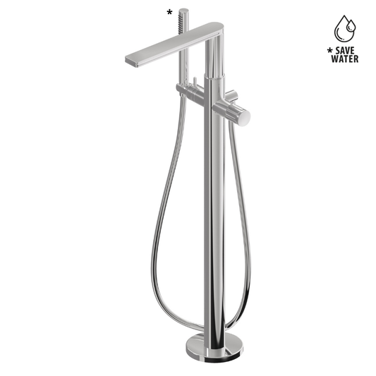 Gruppo Vasca a Pavimento Newform Ionika – Design Classico con Miscelatore e Set Doccia
