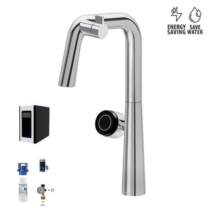 Miscelatore Multifunzionale Newform Alkimia Elettronico Acqua Depurata e Sanitaria Design Hi-Tech