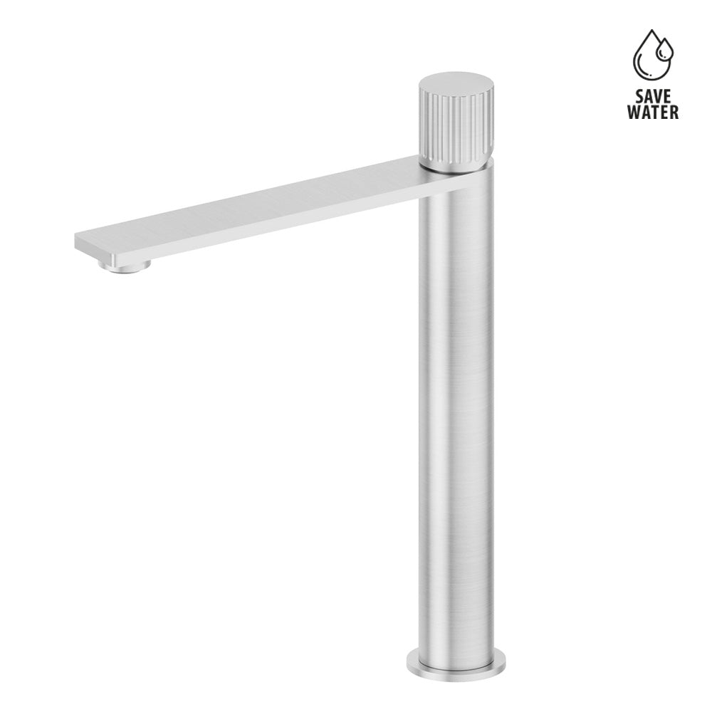 Miscelatore Monocomando Alto per Lavabo da Appoggio in Acciaio Inox – Steel Line Newform