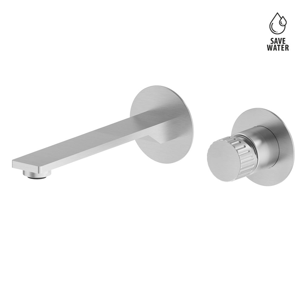 Miscelatore Monocomando a Parete per Lavabo in Acciaio Inox – Design Steel Line Newform