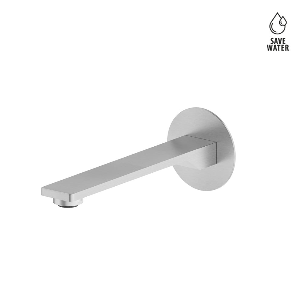 Bocca di Erogazione a Parete per Lavabo Newform Steel Line in Acciaio Inox Attacco 1/2"