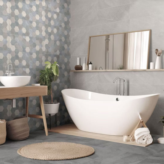 ALASKA SAVOIA ITALIA rivestimenti in bicottura in pasta bianca per bagno e living eleganti e luminosi