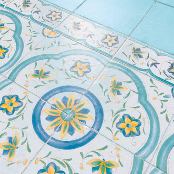 ANTICHE RIGGIOLE NAPOLETANE SAVOIA ITALIA Piastrelle in gres porcellanato decorato effetto maiolica storica della Costiera Amalfitana