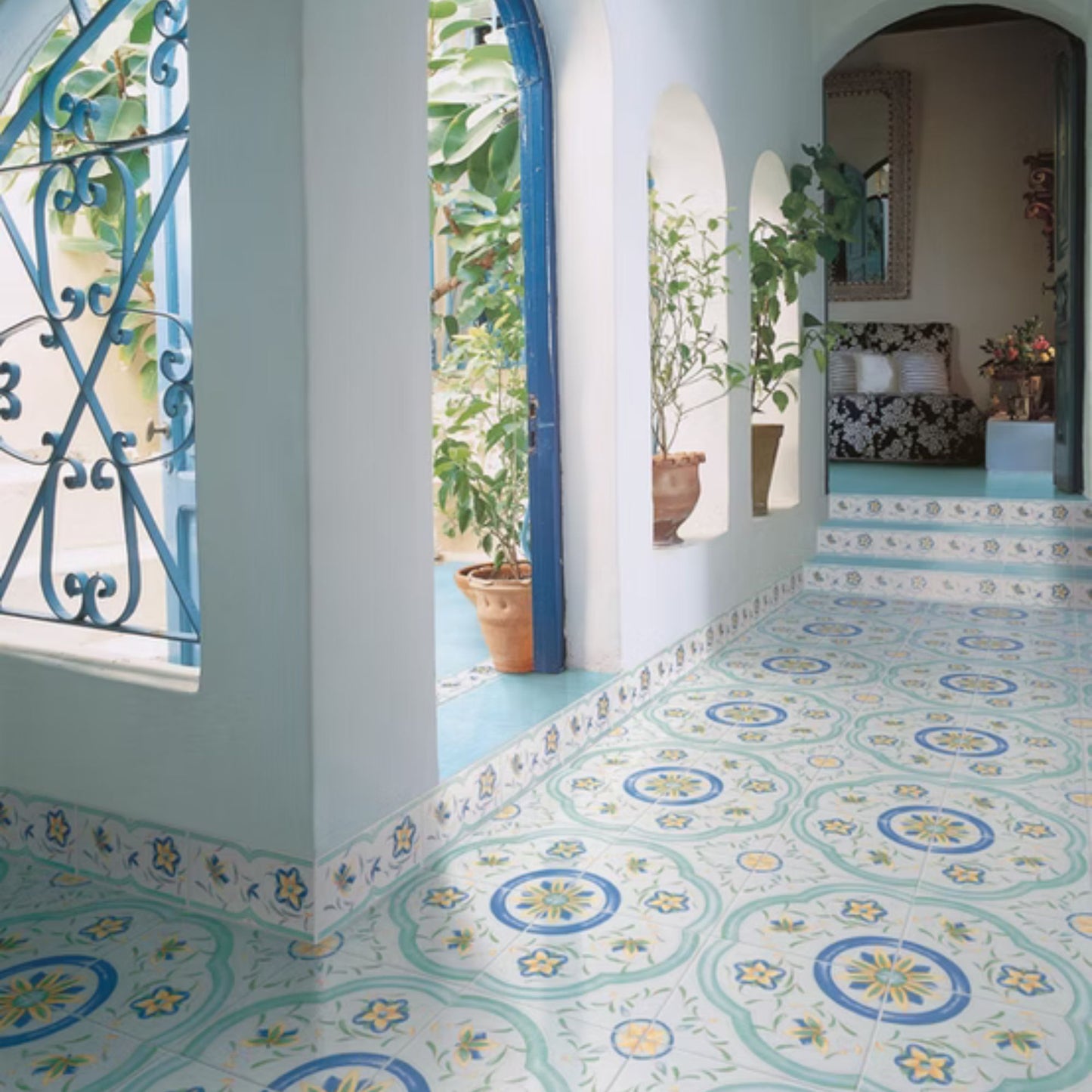 ANTICHE RIGGIOLE NAPOLETANE SAVOIA ITALIA Piastrelle in gres porcellanato decorato effetto maiolica storica della Costiera Amalfitana