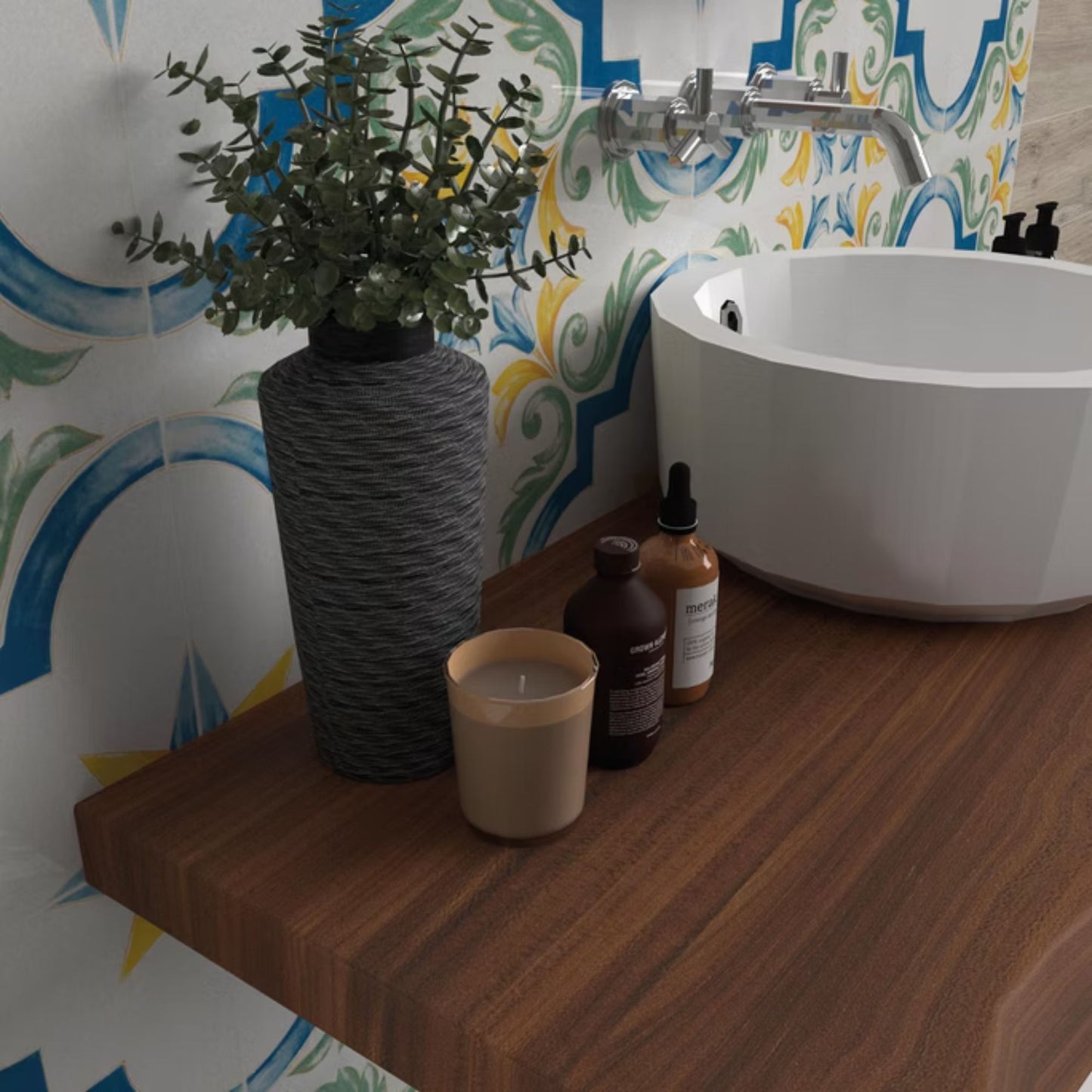 ANTICHE RIGGIOLE NAPOLETANE SAVOIA ITALIA Piastrelle in gres porcellanato decorato effetto maiolica storica della Costiera Amalfitana