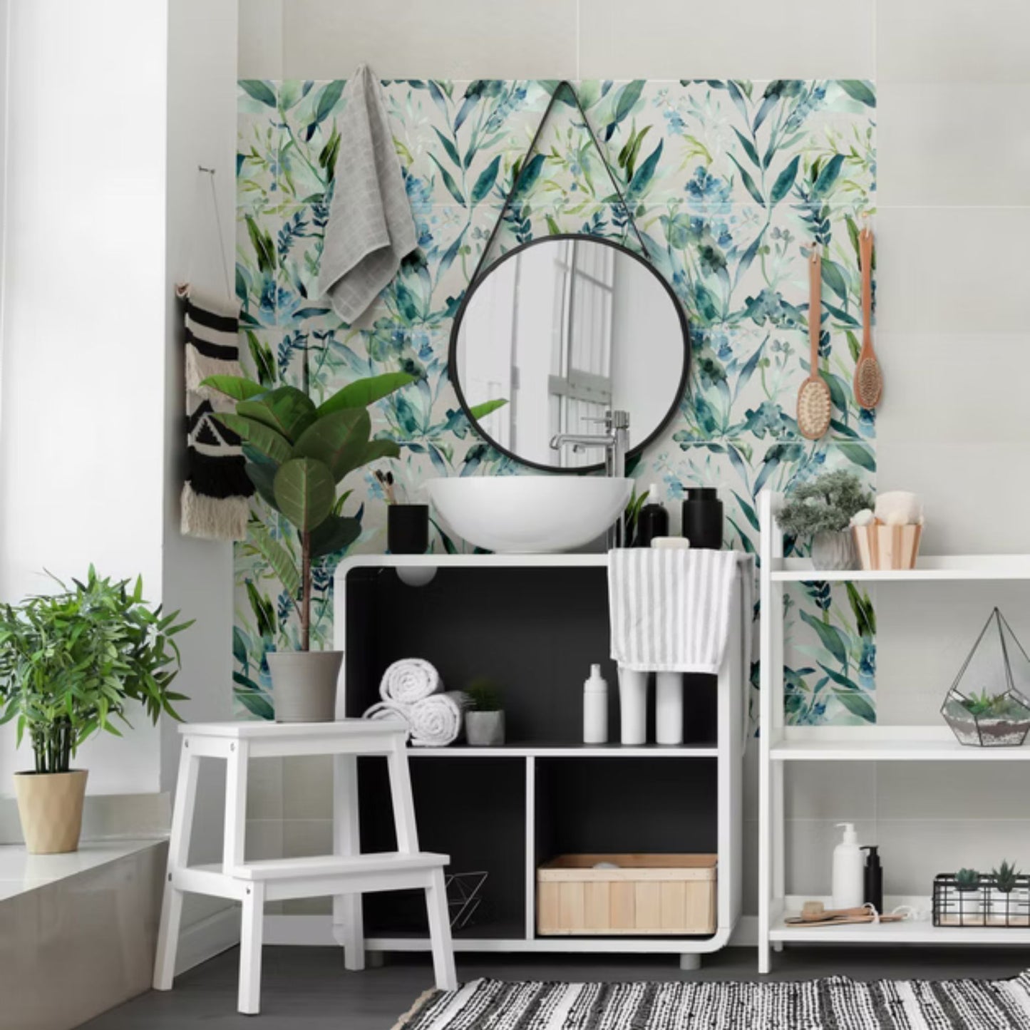 ARTISAN SAVOIA ITALIA rivestimenti in bicottura in pasta bianca effetto mattoncino e decorati per bagno e living