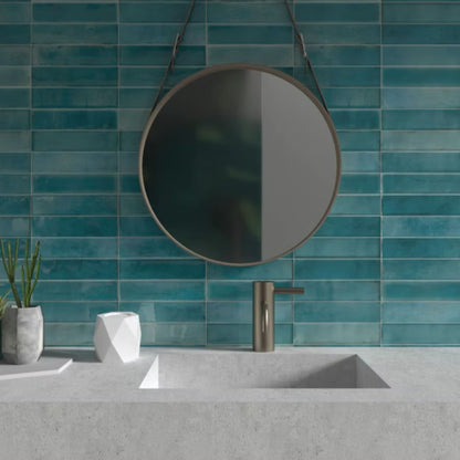 ARTISAN SAVOIA ITALIA rivestimenti in bicottura in pasta bianca effetto mattoncino e decorati per bagno e living