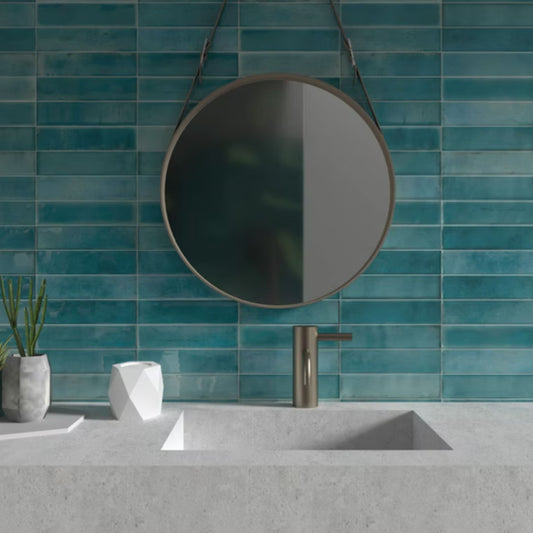 ARTISAN SAVOIA ITALIA rivestimenti in bicottura in pasta bianca effetto mattoncino e decorati per bagno e living