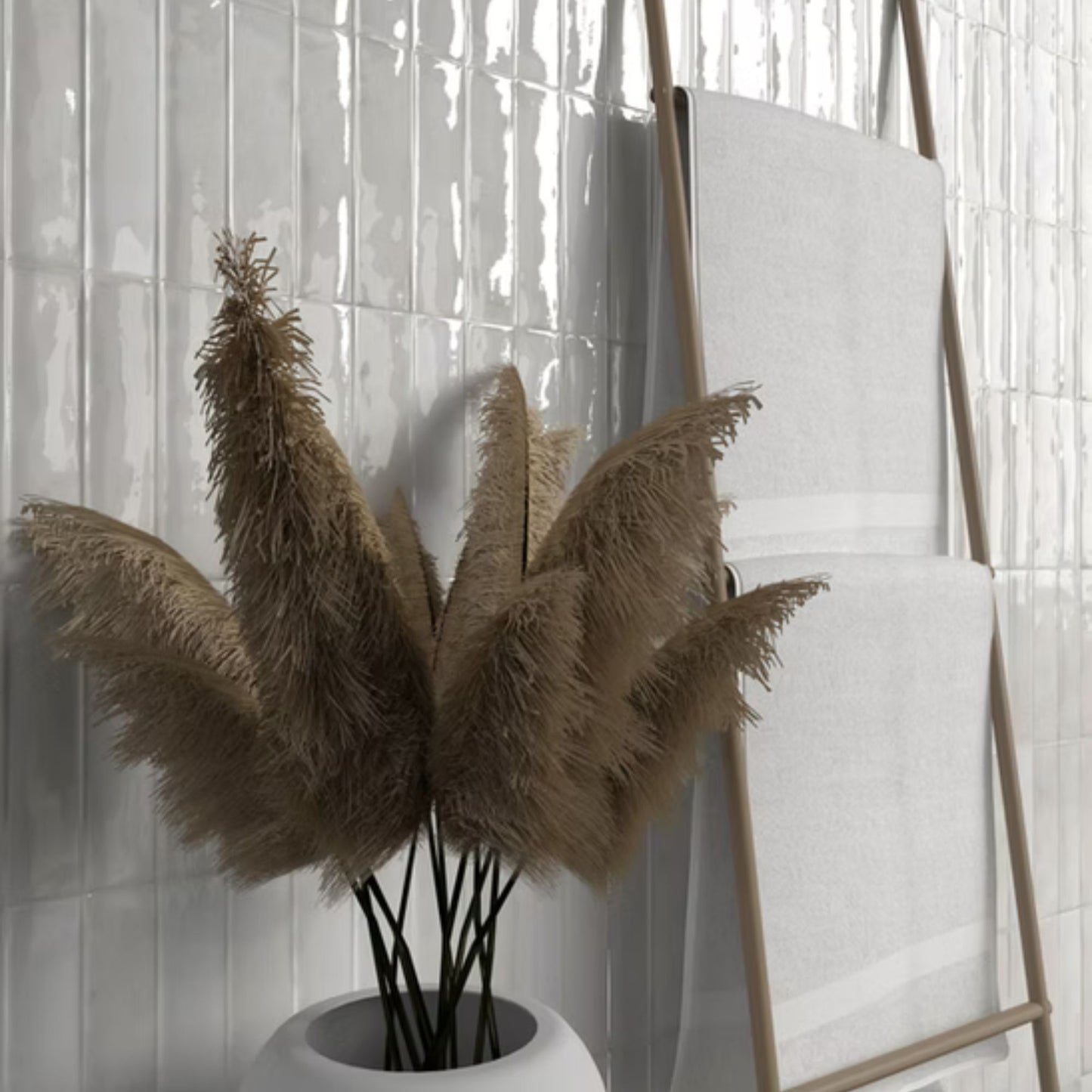 ARTISAN SAVOIA ITALIA rivestimenti in bicottura in pasta bianca effetto mattoncino e decorati per bagno e living