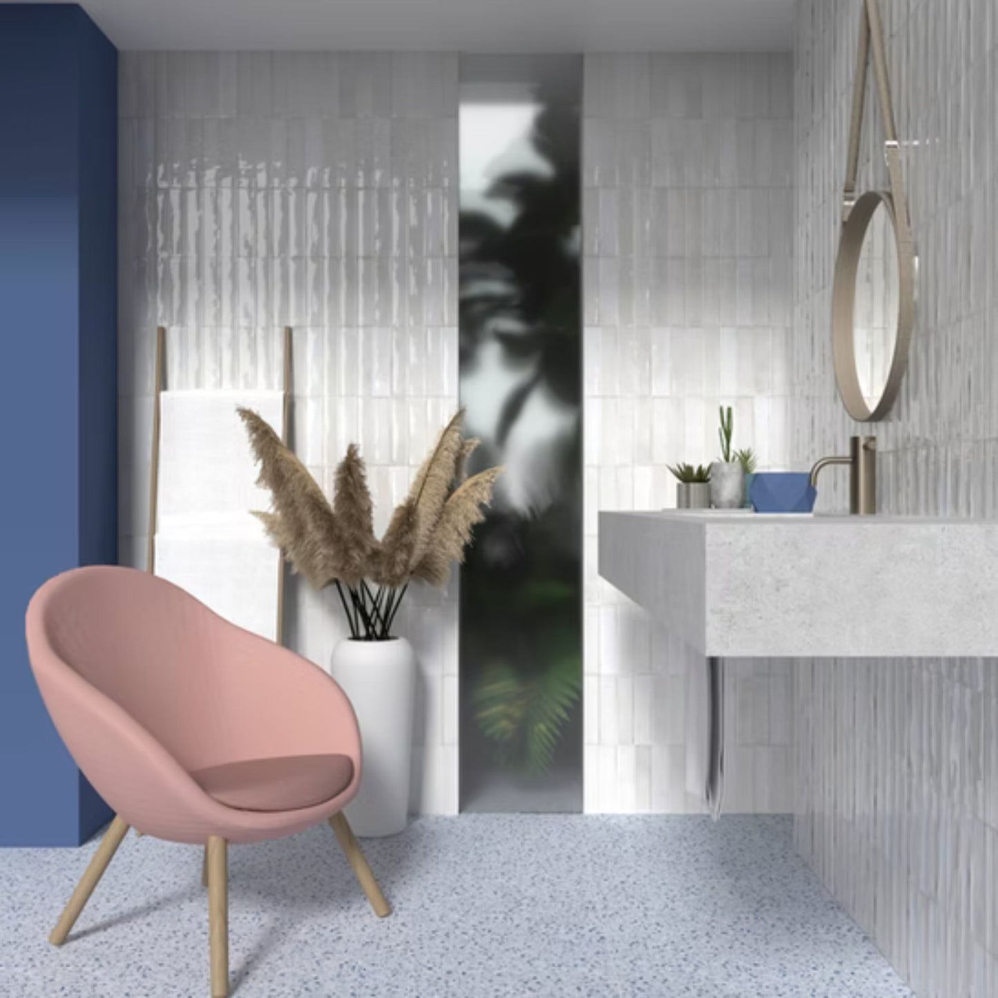 ARTISAN SAVOIA ITALIA rivestimenti in bicottura in pasta bianca effetto mattoncino e decorati per bagno e living