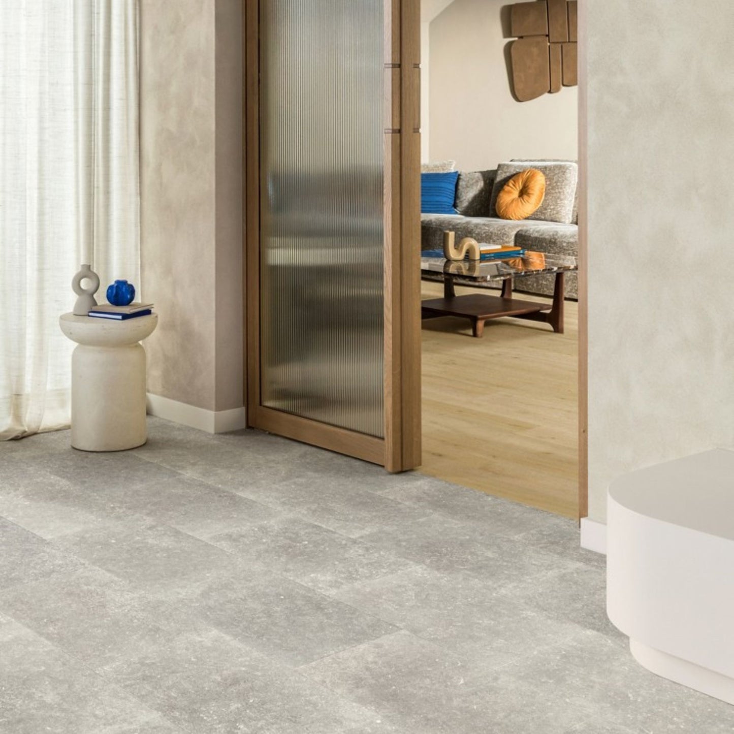 Pavimento in Laminato CAPTURE MUSE ARDESIA DEL CREPUSCOLO QUICK-STEP effetto pietra compatibilità con riscaldamento a pavimento per ambienti domestici