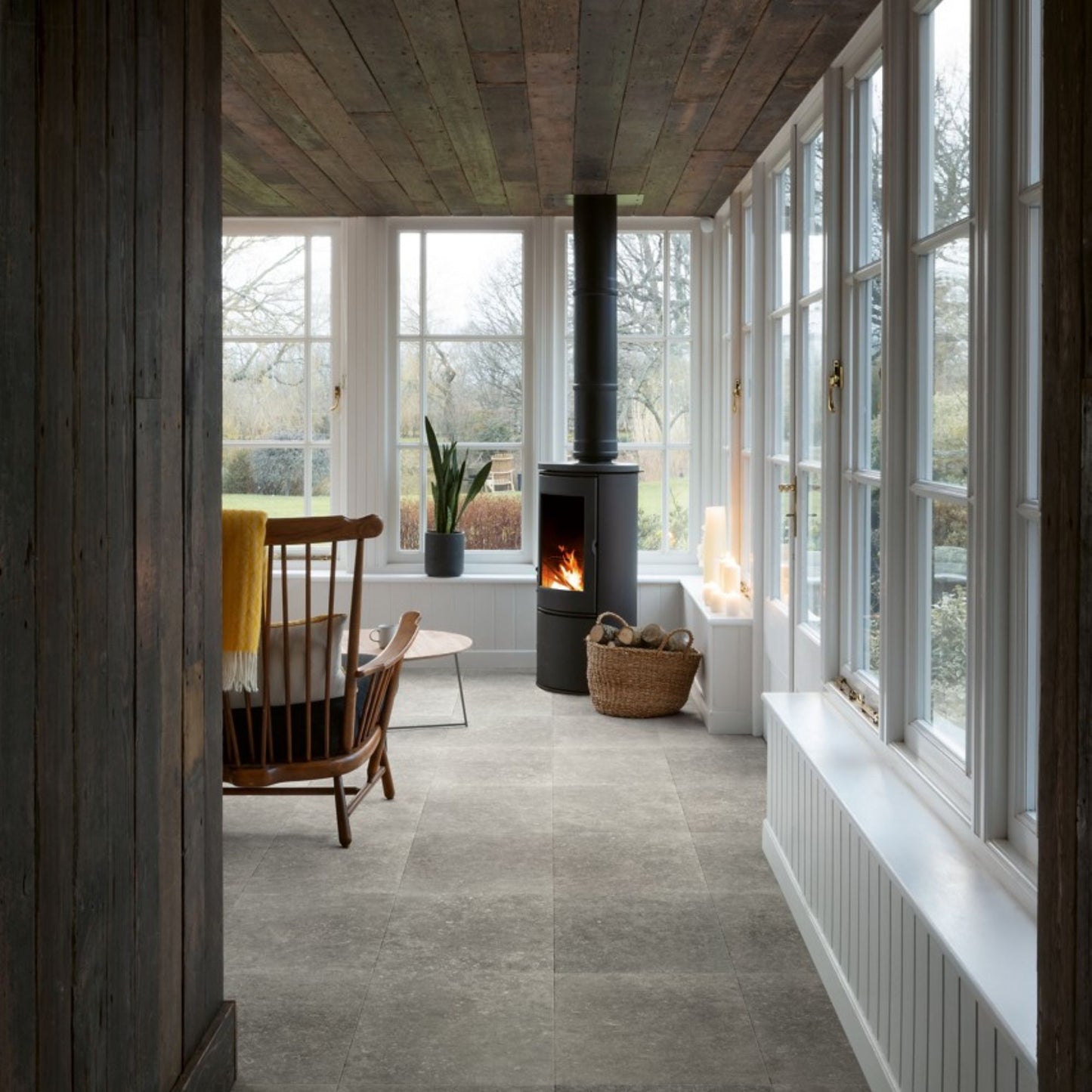 Pavimento in Laminato CAPTURE MUSE ARDESIA DEL CREPUSCOLO QUICK-STEP effetto pietra compatibilità con riscaldamento a pavimento per ambienti domestici