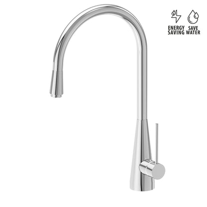 Newform Ycon  Miscelatore Lavello Cucina con Bocca Tonda Girevole e Doccia Estraibile Monogetto