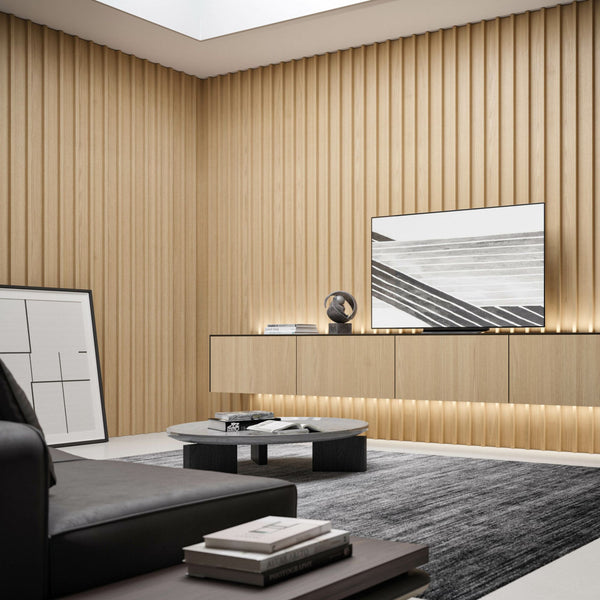 # BOISERIE DOGA - RES ITALIA Rivestimenti per pareti con doghe verticali e finiture personalizzabili