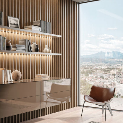 # BOISERIE DOGA - RES ITALIA Rivestimenti per pareti con doghe verticali e finiture personalizzabili
