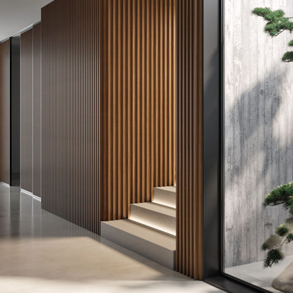 # BOISERIE DOGA - RES ITALIA Rivestimenti per pareti con doghe verticali e finiture personalizzabili