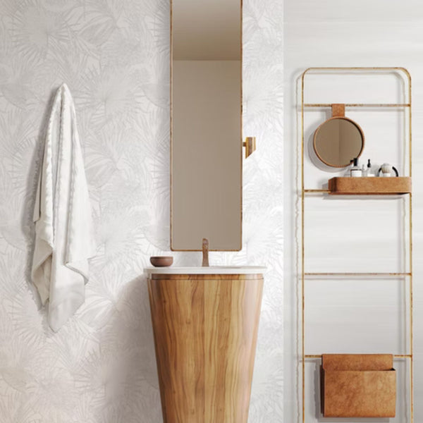 BOTANICAL SAVOIA ITALIA rivestimenti in bicottura in pasta bianca per bagno e living ispirati alla natura