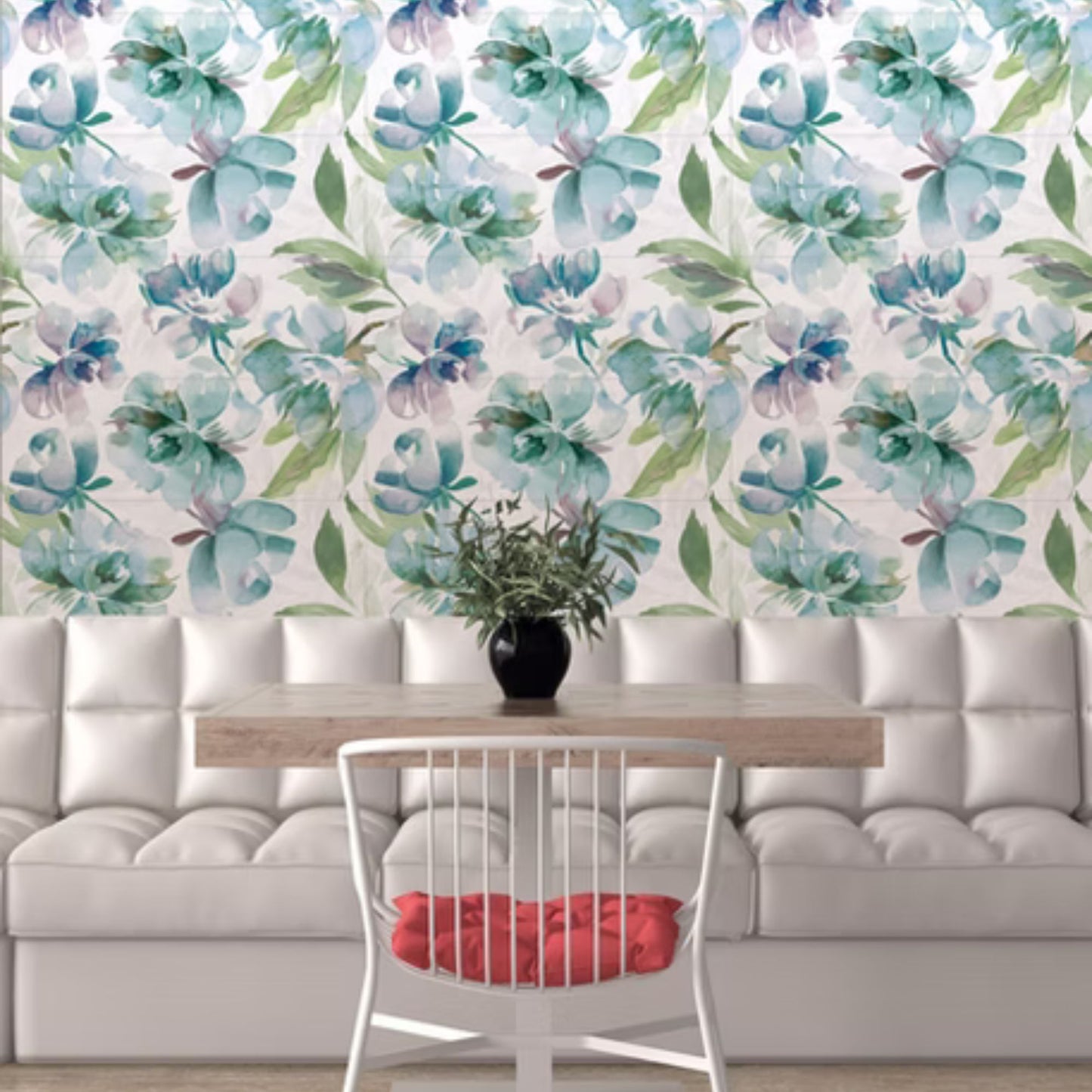 BOTANICAL SAVOIA ITALIA rivestimenti in bicottura in pasta bianca per bagno e living ispirati alla natura