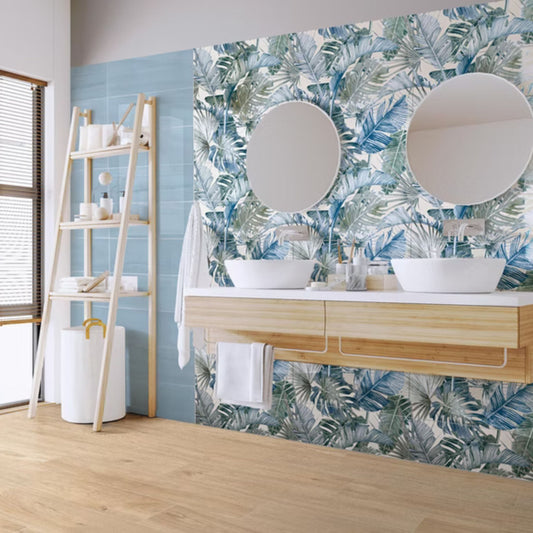 BOTANICAL SAVOIA ITALIA rivestimenti in bicottura in pasta bianca per bagno e living ispirati alla natura