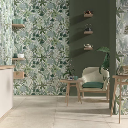 BOTANICAL SAVOIA ITALIA rivestimenti in bicottura in pasta bianca per bagno e living ispirati alla natura