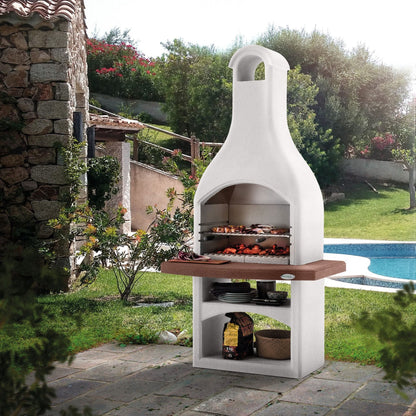 Barbecue in cemento a carbonella TIRRENIA da esterno - PALAZZETTI Area grill ideale per giardino o terrazza