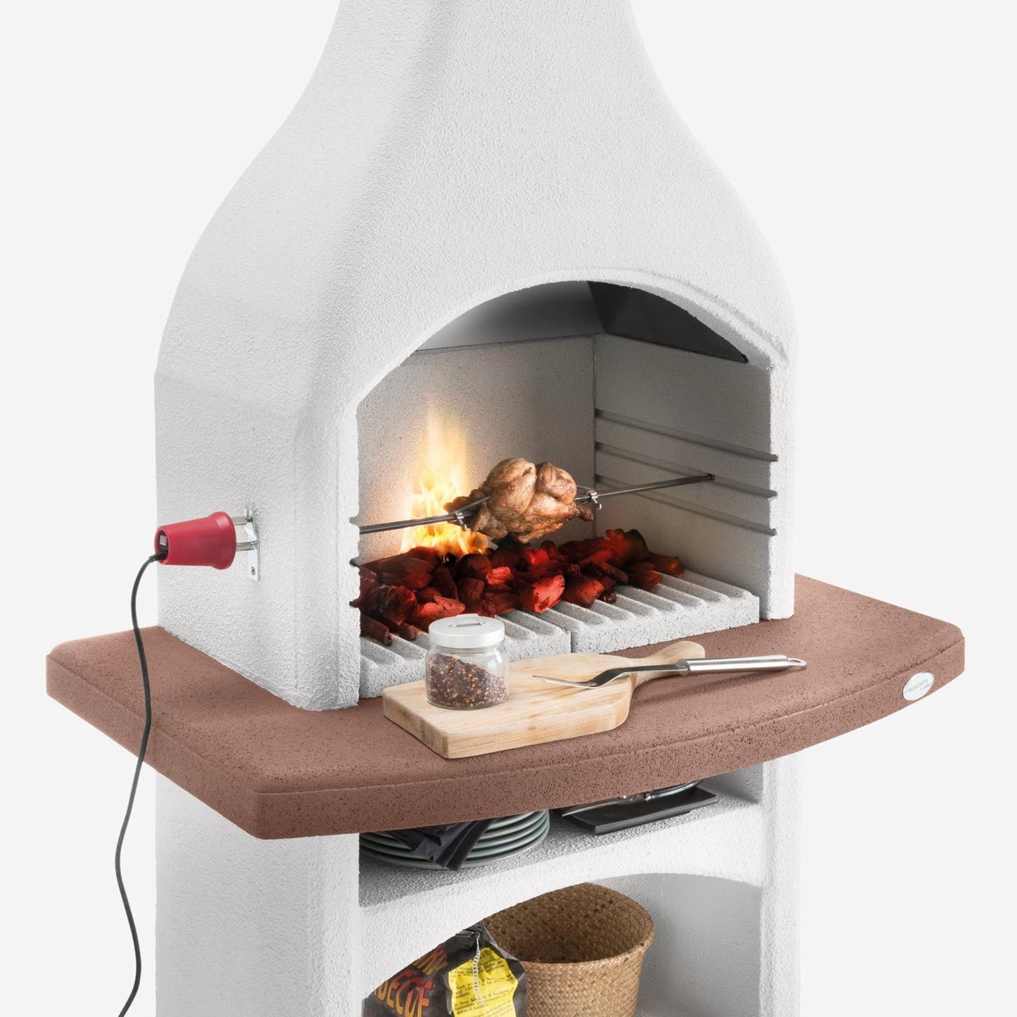 Barbecue in cemento a carbonella TIRRENIA da esterno - PALAZZETTI Area grill ideale per giardino o terrazza