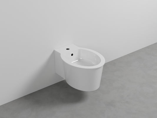 # BIDET SOSPESO con MONOFORO CATINO - CIELO sanitario in ceramica completo di fissaggio
