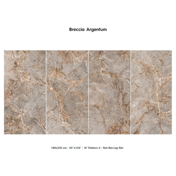 # BRECCIA ARGENTUM - LA FABBRICA AVA gres porcellanato ispirato al marmo di gran pregio