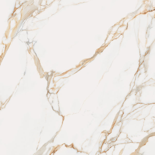 # CALACATTA GOLD Gres porcellanato effetto marmo - TAGINA piastrelle dall'eleganza naturale, venature oro su fondo bianco