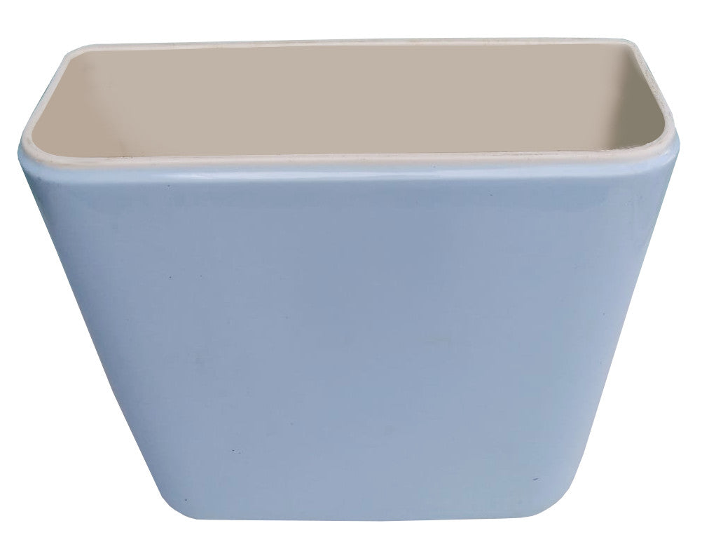 WC Linea CONCA AZZURRO SUSSURRATO CON CASSETTA IDEAL STANDARD a pavimento in ceramica smaltata con design classico per bagni vintage