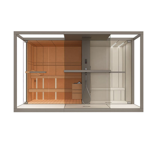 # CELSIUS PATIO sauna e hammam con doccia - NOVELLINI percorso benessere completo da casa con design elegante e funzioni avanzate
