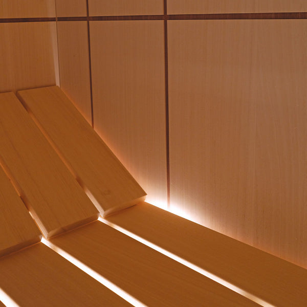 # CELSIUS SAUNA  in legno di qualità - NOVELLINI per casa, sauna secca con cromoterapia, Bluetooth, design moderno e comfort totale