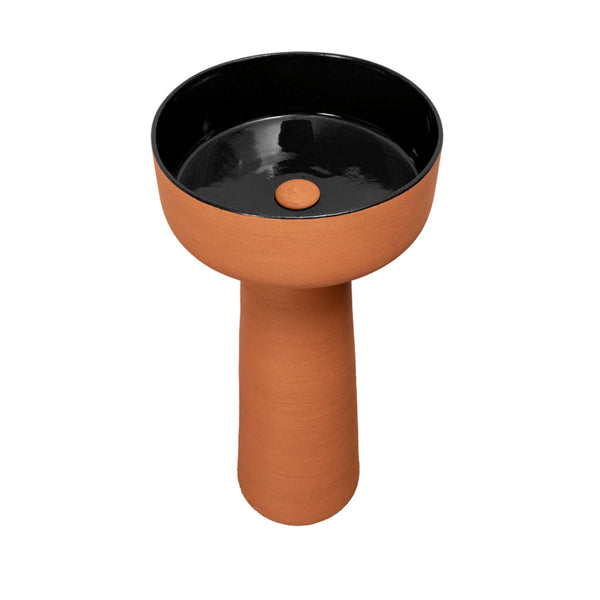 COLONNA CON LAVABO INDEX RED PEDESTAL IN TERRACOTTA - CIPÍ Made in Italy, design bagno moderno di alta qualità