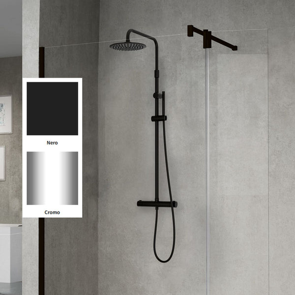 # COLONNA DOCCIA ATTREZZATA Easy 2 - NOVELLINI in ottone cromato con soffione, installabile a parete